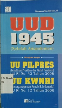 Image of UUD 1945 : Setelah Amandemen